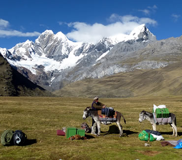 Campamento Mitucocha en la Cordillera Huayhuash
