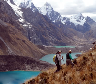 Three lakes in the Cordillera Huayhuash